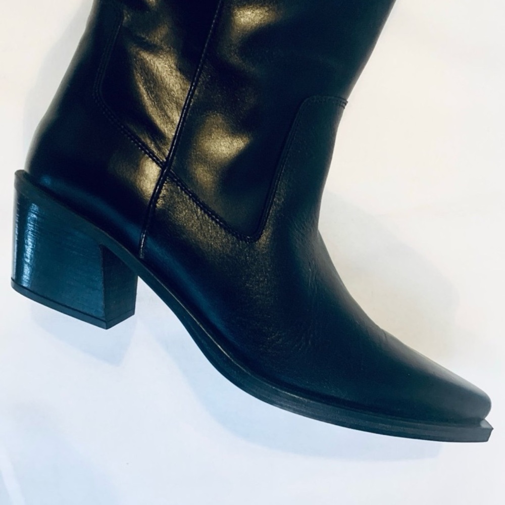 MASSIMO DUTTI Leather Cowboy Boots - Picture 4 of 13